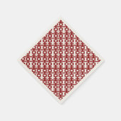 Serviette En Papier Rouge Double Bonheur Mariage chinois Papier Napkin (Coin)