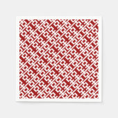 Serviette En Papier Rouge Double Bonheur Mariage chinois Papier Napkin (Devant)