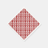 Serviette En Papier Rouge Double Bonheur Mariage chinois Papier Napkin (Coin)
