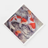 Serviette En Papier Rouge et blanc (Coin)