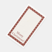 Serviette En Papier Rouge et blanc (Coin)