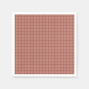 Serviette En Papier Rouge et blanc En vichy