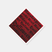 Serviette En Papier Rouge et noir Grunge gothique (Coin)