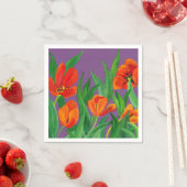 Serviette En Papier Rouge et pourpre (En situation)
