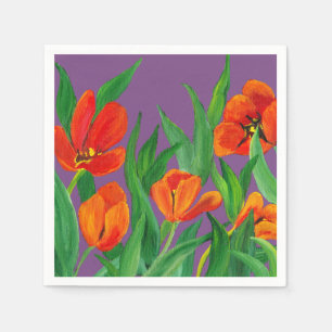 Serviette En Papier Rouge et pourpre