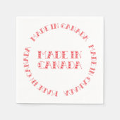Serviette En Papier Rouge Fabriqué Au Canada (Devant)