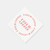 Serviette En Papier Rouge Fabriqué Au Canada (Coin)