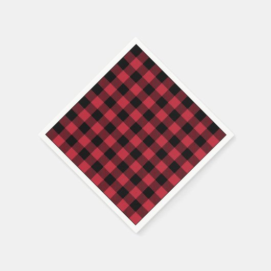 Serviette En Papier Rouge Flannel Papier Rustique serviettes (Coin)