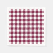 Serviette En Papier Rouge foncé En vichy Motif plaqué (Devant)