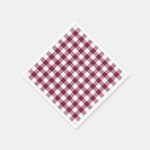 Serviette En Papier Rouge foncé En vichy Motif plaqué (Coin)