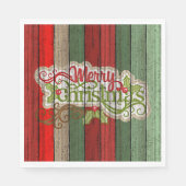 Serviette En Papier Rouge foncé Vert Patiné Planes Motif (Devant)