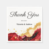 Serviette En Papier Rouge glam (Devant)