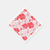 Serviette En Papier Rouge Hibiscus Hawaii fleur Motif Napkins (Coin)