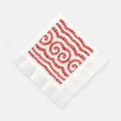 Serviette En Papier ROUGE IONIC MOSAIC Pâtisserie à l'encre (Coin)