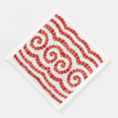 Serviette En Papier ROUGE IONIC MOSAIC Standard Diner Papier (Coin)