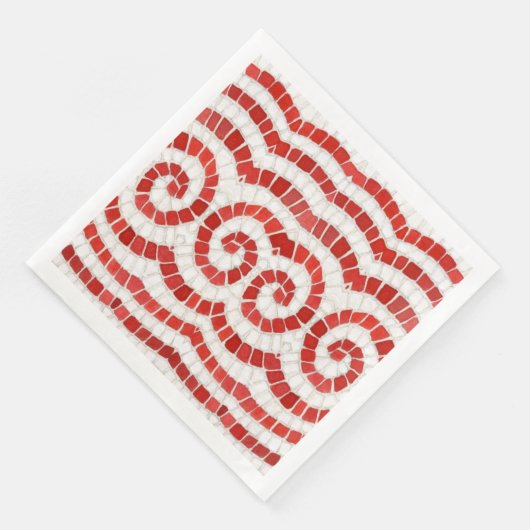 Serviette En Papier ROUGE IONIC MOSAIC Standard Diner Papier (Coin)