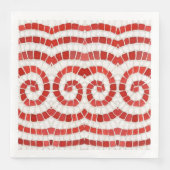 Serviette En Papier ROUGE IONIC MOSAIC Standard Diner Papier (Devant)
