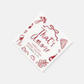 Serviette En Papier Rouge Italien C'est l'Amour Pizza Pâtes Réception (Coin)