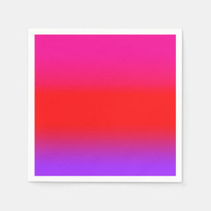 Serviette En Papier Rouge Magenta Violet Ombre Festif  