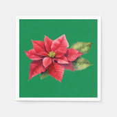 Serviette En Papier Rouge Noël Poinsettia (Devant)