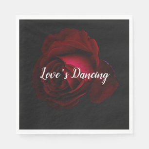 Serviette En Papier Rouge, noir et rose