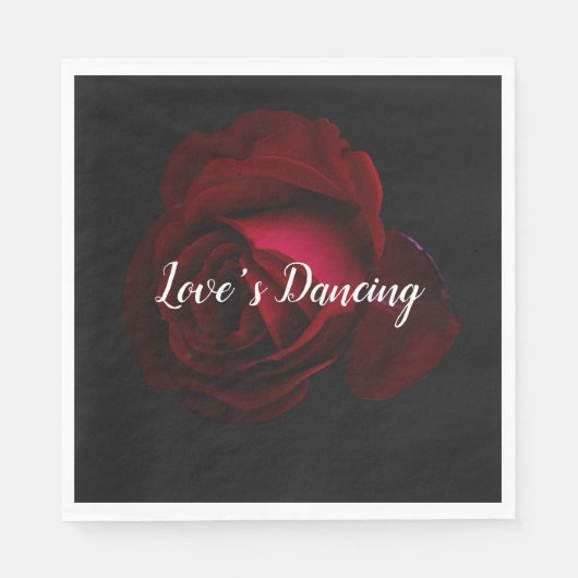 Serviette En Papier Rouge, noir et rose (Devant)