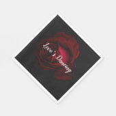 Serviette En Papier Rouge, noir et rose (Coin)
