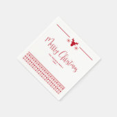 Serviette En Papier Rouge Nordic Joyeux Noël Fête Napkins (Coin)