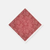 Serviette En Papier Rouge Paisley Damask Designer Floral Classic (Coin)
