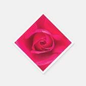 Serviette En Papier Rouge romantique Rose rose v2 (Coin)