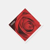 Serviette En Papier Rouge Rose Blanc (N'Importe Quelle Couleur) Monogr (Coin)