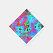 Serviette En Papier Rouge rose bleu violet fleuri fleuri coloré (Coin)