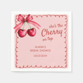 Serviette En Papier Rouge & Rose Cerise sur le dessus Fête de mariage  (Devant)