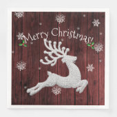 Serviette En Papier Rouge Russe Reindeer Papier Napkin (Devant)