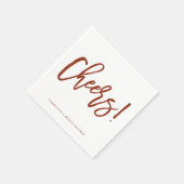 Serviette En Papier Rouge Rustique à la main Mariage (Coin)