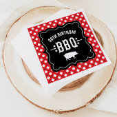 Serviette En Papier Rouge rustique En vichy Plaid 30e anniversaire BBQ