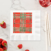 Serviette En Papier ROUGE SCOTT TARTAN Rein Papier de déjeuner serviet (En situation)