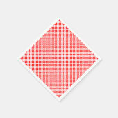 Serviette En Papier Rouge sur blanc petit format papier Pois (Coin)