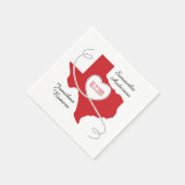 Serviette En Papier Rouge Texas Curling Ruban Date de mariage (Coin)