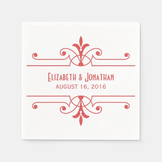 Serviette En Papier Rouge v2 Fancy Papier d'ornement (Devant)