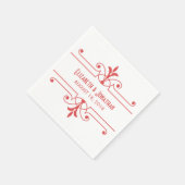 Serviette En Papier Rouge v2 Fancy Papier d'ornement (Coin)