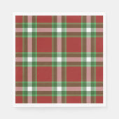 Serviette En Papier Rouge Vert blanc Cool Rouge Lumberjack Plaid Motif (Devant)