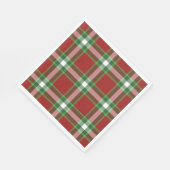 Serviette En Papier Rouge Vert blanc Cool Rouge Lumberjack Plaid Motif (Coin)