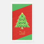Serviette En Papier Rouge vert Joyoux Noel (Devant)