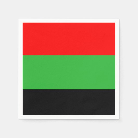 Serviette En Papier Rouge, vert, noir, Naples Africaines (Devant)