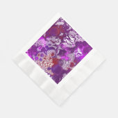 Serviette En Papier Rouge violet Abstrait Marbre moderne Fluid Art (Coin)