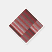 Serviette En Papier Rouges, Gris, Noirs, Rayures Blanches (Coin)