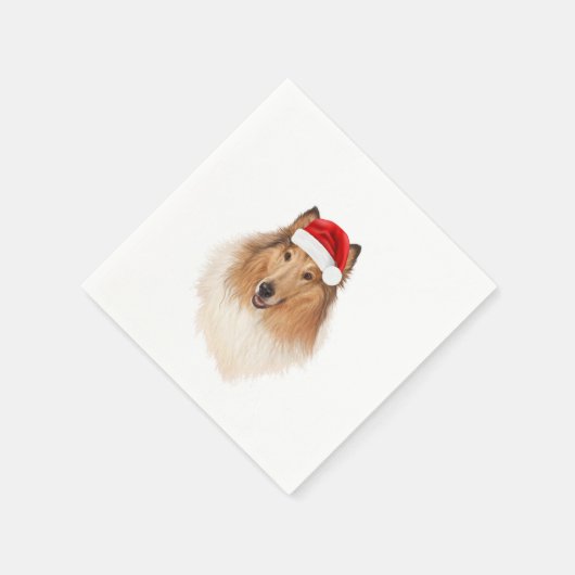 Serviette En Papier Rough Collie A & M Holiday Napkin (Coin)