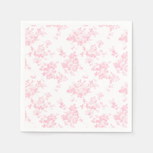 Serviette En Papier Rougissent floraux élégants de roses vintages