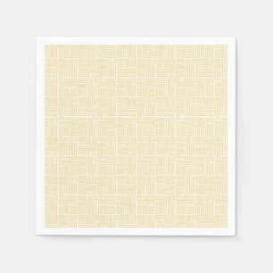 Serviette En Papier Roulettes d'encre jaune sur fond blanc